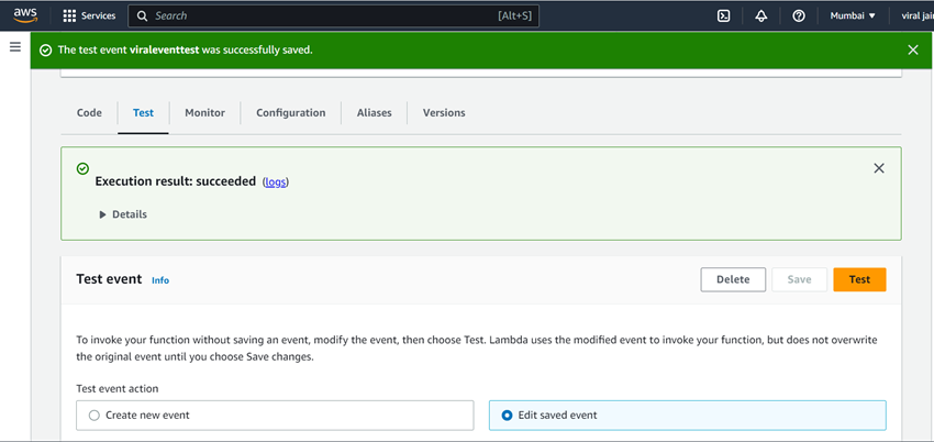 Create a Lambda function with AWS console